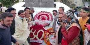 সুনামগঞ্জে প্রথম প্রহরে শহীদদের স্মরণে পুষ্পস্তবক অর্পণ - Sunamganj Journal