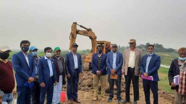 জামালগঞ্জ এবং ধর্মপাশা উপজেলার বিভিন্ন হাওরে ফসল রক্ষা বাঁধের কাজ পরিদর্শন - Sunamganj Journal